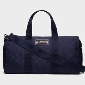 Vilebrequin 48 hour Travel Turtle Monogram Duffel Bag color Navy